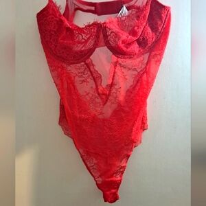 Red Lace Bodysuit